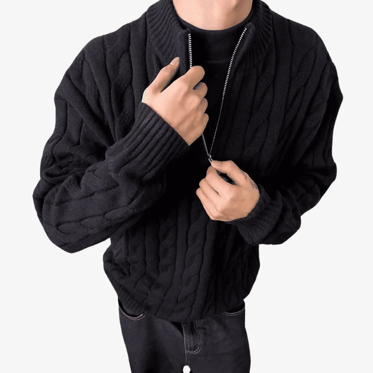 Suéter Masculino de Lã Preto Soffisticata