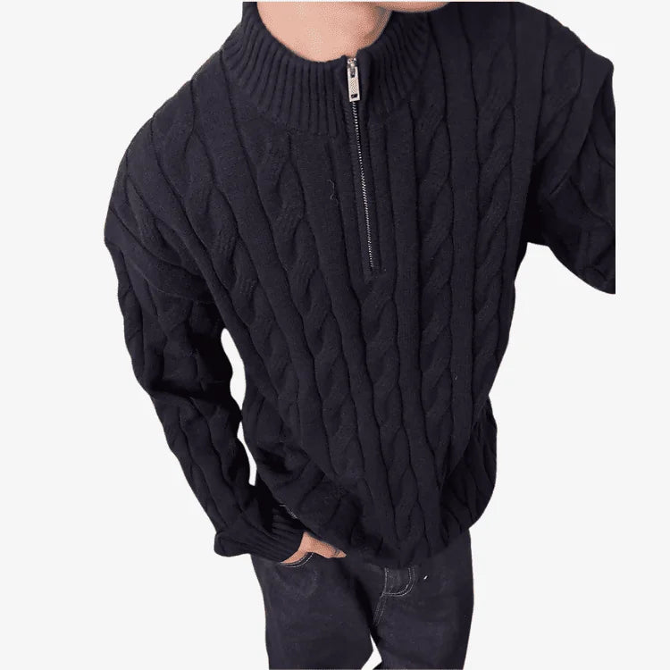 Suéter Masculino de Lã Preto Soffisticata