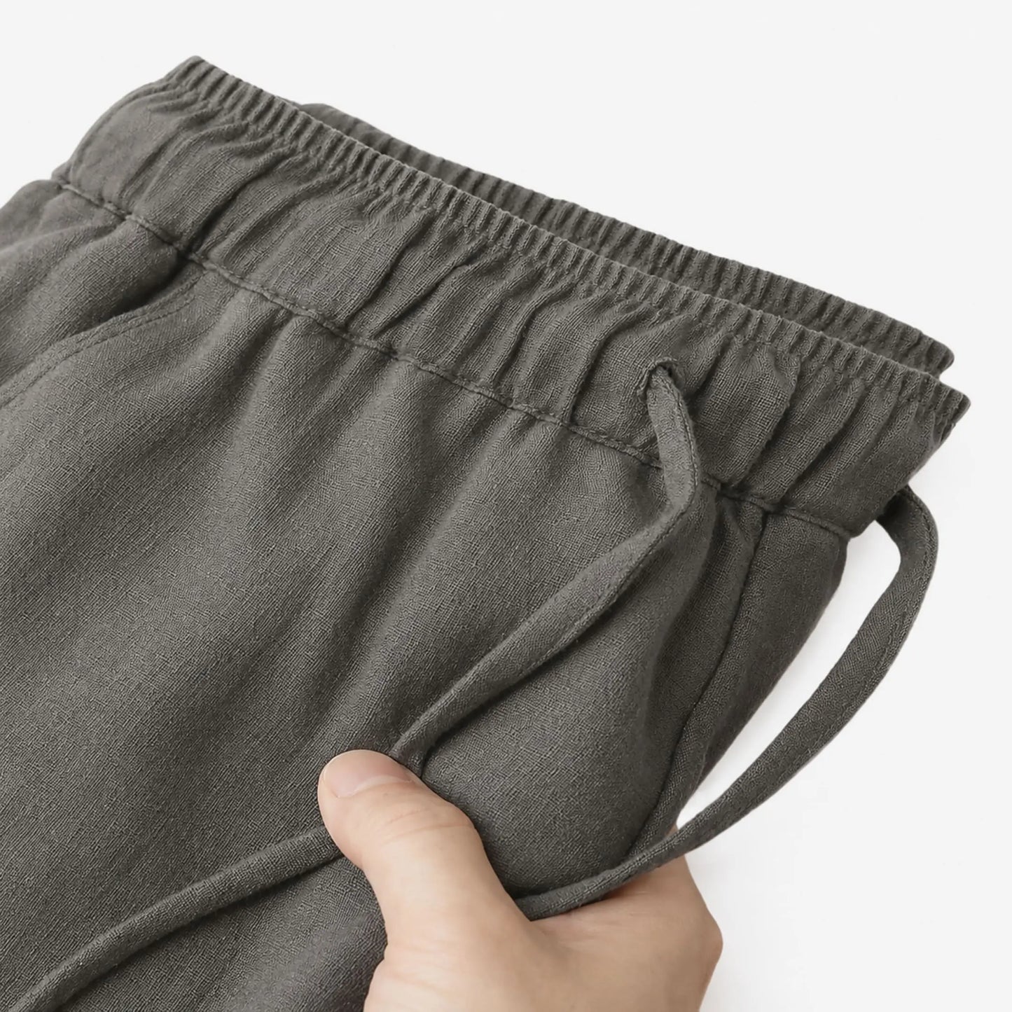 Calça de Linho Masculina Cinza Escuro Soffisticata