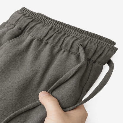 Calça de Linho Masculina Cinza Escuro Soffisticata
