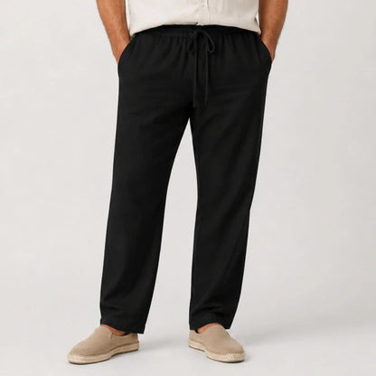 Calça de Linho Masculina Preta Soffisticata