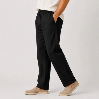 Calça de Linho Masculina Preta Soffisticata