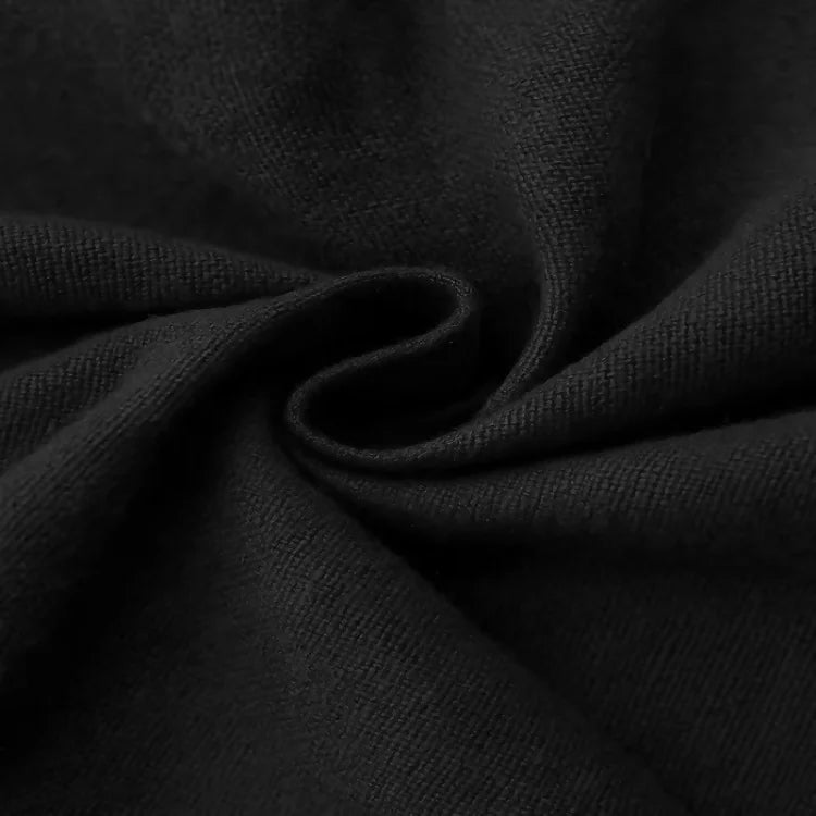 Detalhe textura tecido calça de linho masculina preta — Soffisticata