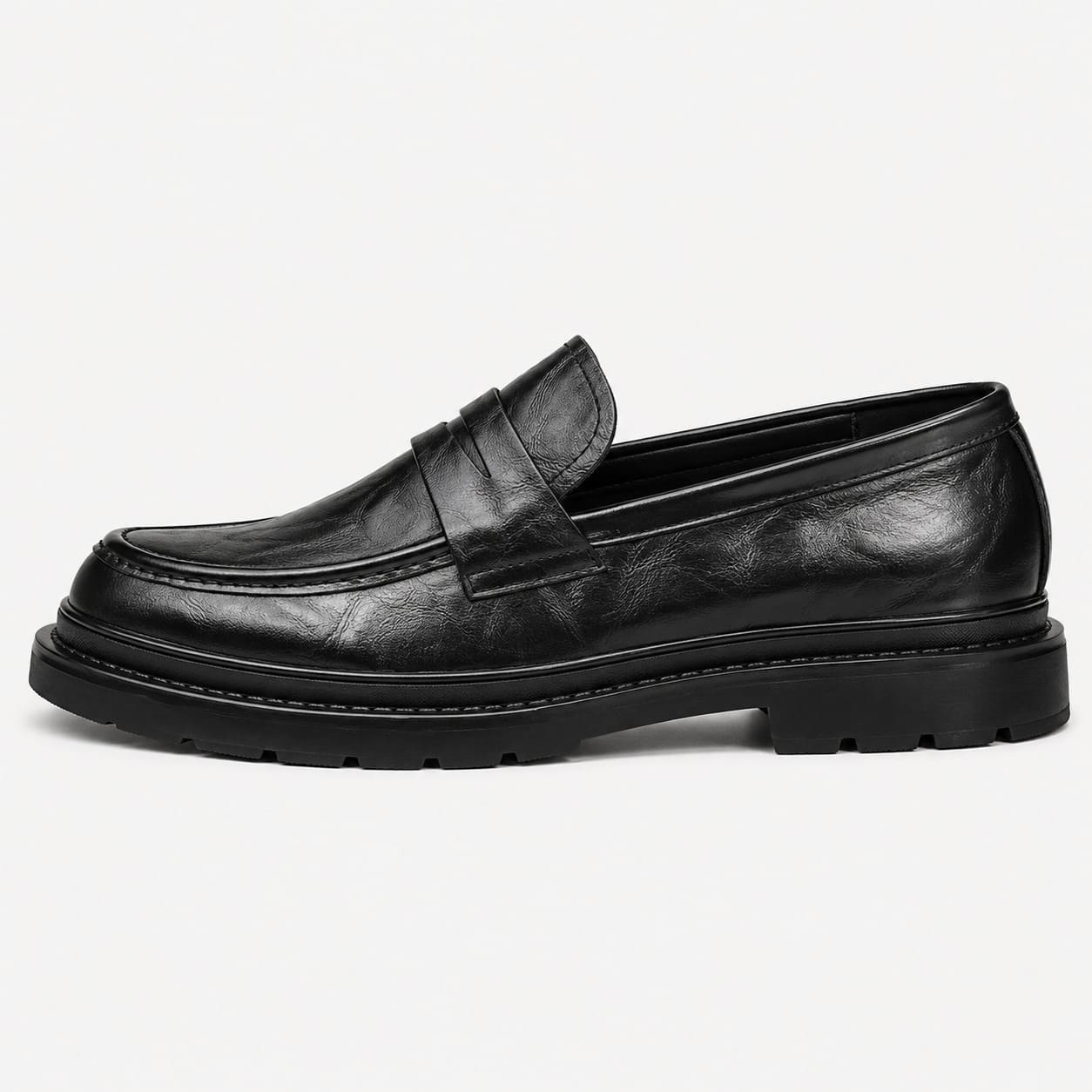 Sapato Loafer Masculino de Couro Preto | Soffisticata Penny Vintage