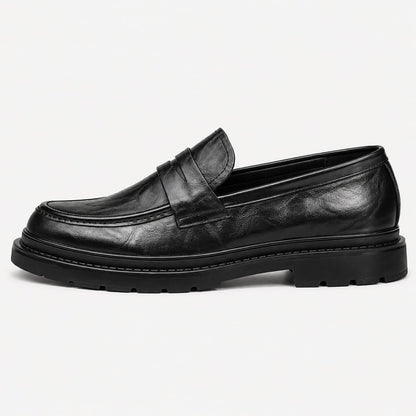 Sapato Loafer Masculino de Couro Preto | Soffisticata Penny Vintage