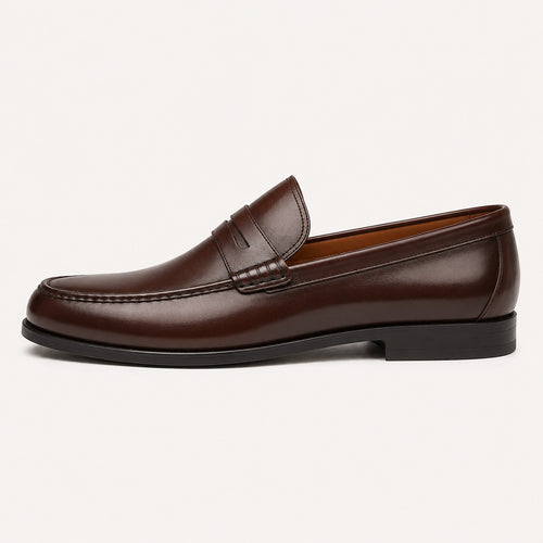 Sapato Loafer Masculino de Couro Marrom | Soffisticata Penny