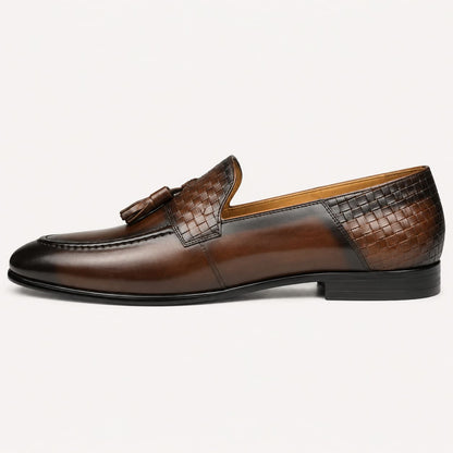 Sapato Loafer Masculino de Couro Marrom | Soffisticata Tassel