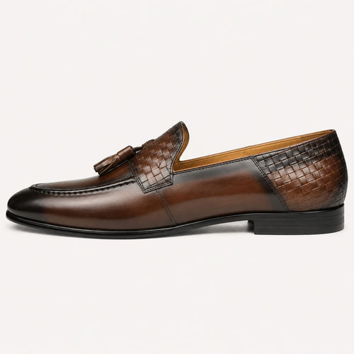 Sapato Loafer Masculino de Couro Marrom | Soffisticata Tassel
