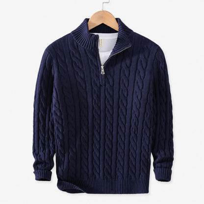 Suéter Masculino de Tricot Azul Escuro | Soffisticata