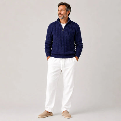 Suéter Masculino de Tricot Azul Escuro | Soffisticata