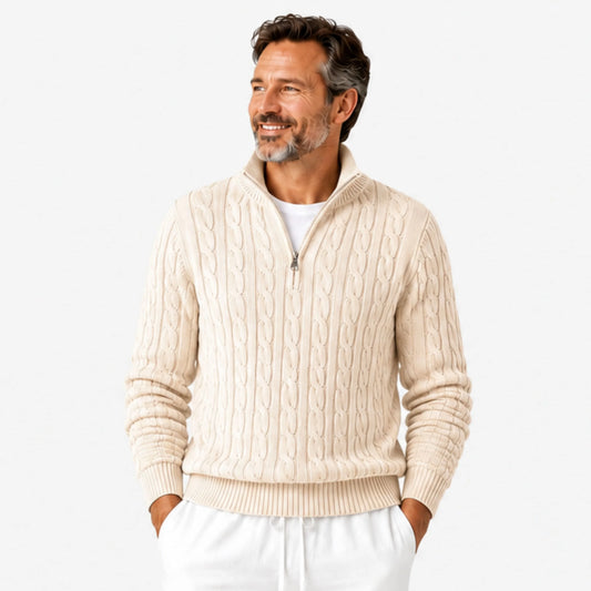 Suéter Masculino de Tricot Bege | Soffisticata