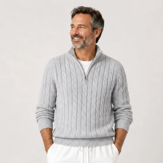Suéter Masculino de Tricot Cinza | Soffisticata